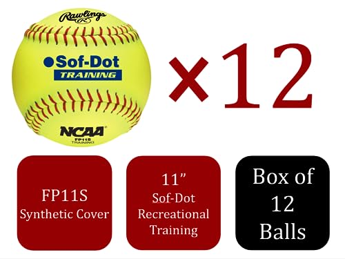 Rawlings | NCAA Soft Poly-Core Fastpitch Training Softballs | 12 Count