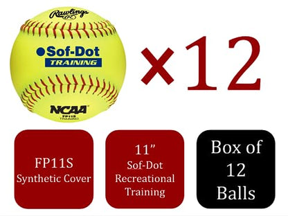 Rawlings | NCAA Soft Poly-Core Fastpitch Training Softballs | 12 Count