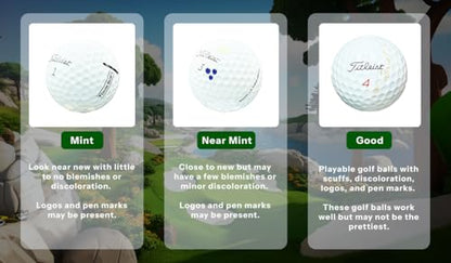 50 Store Brand Assorted Value Used Golf Balls in Reusable Mesh Bag - Near Mint Condition - 4A/3A - White