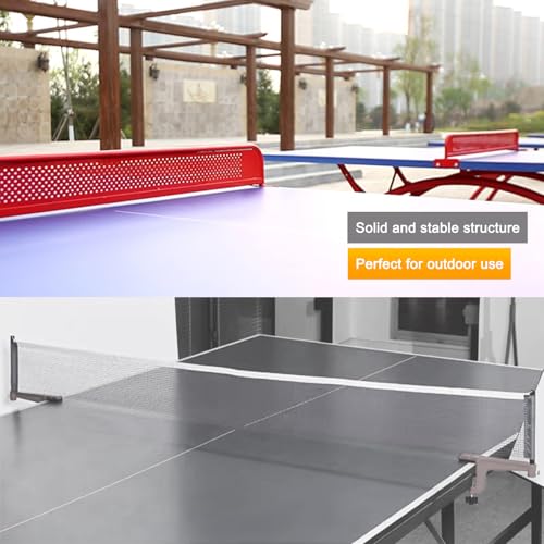 Table Tennis Net, Outdoor Indoor Ping Pong Net Metal Frame, Replacement Compact Training Countertop Separator for Home Game Practice, 60.3" Length