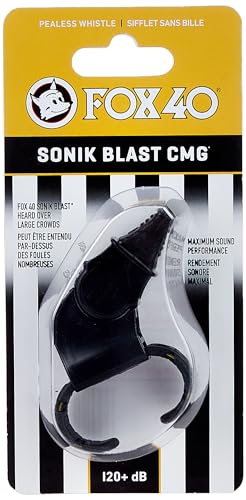 Fox 40 Sonik Blast CMG Fingergrip Pealess Whistle - Black