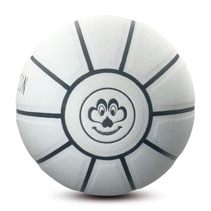 MINDCOLLISION Size 1/3/4/5/6/7/9 No Logo Basketball, Black and White, can be Used for Autographs, Clubs, Training, Event prizes - color: White1, size: No.9