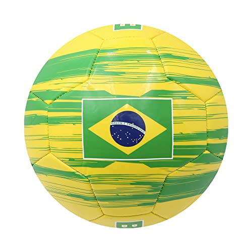 Icon Sports World Cup Country Soccer Balls Training Outdoor Futbol Size 5 - color: Brazil Storm