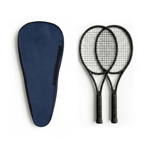 Tennis Bag Lightweight and Padded Tennis Rackets Cover with Adjustable Shoulder Strap - color: Dark Blue, size: 28"x11.5"
