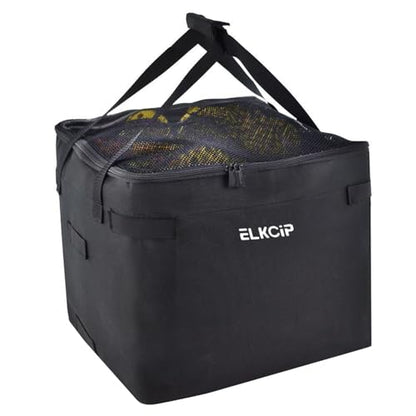 Tennis Balls Hopper Bag, Replacement Storage Bag with Side Pockets, Lightweight Teaching Cart Bag for Pickleball, Baseball Ball, Table Tennis, Frame Not Included