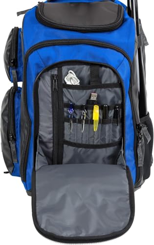 Bownet Commando Coaches Bat Bag – Baseball & Softball Backpack with Fungo Holder, 15.5” Laptop & Tablet Pocket, Large Gear Storage, Padded Straps, Youth & Adult, Royal Blue - color: Royal Blue