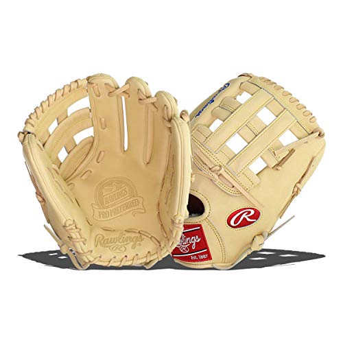 Rawlings | PRO Preferred Baseball Glove | Sizes 11.5" - 12.75" | Multiple Styles - color: Bryant - Camel | Pro H Web, size: 12.25" | Infield