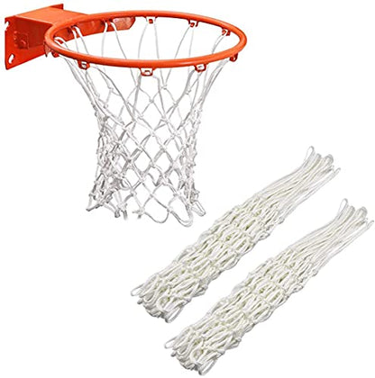 2Pcs Heavy Duty Basketball Net Replacement Fits Standard 12 Loop Basketball Hoop Net for Indoors and Outdoors Gym Equipment