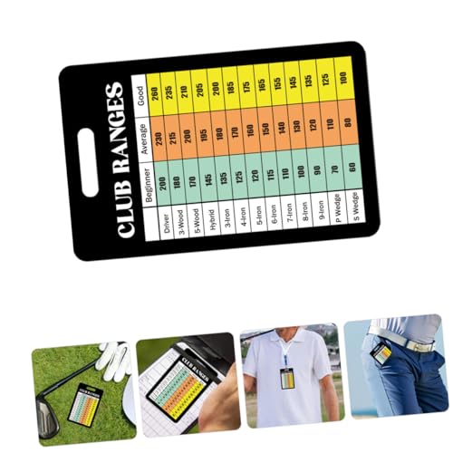 Veemoon 12sheet Golf Distance Chart Score Counter Cards Accurate Golf Scorecards for Skill Levels Easy Reading Portable Design