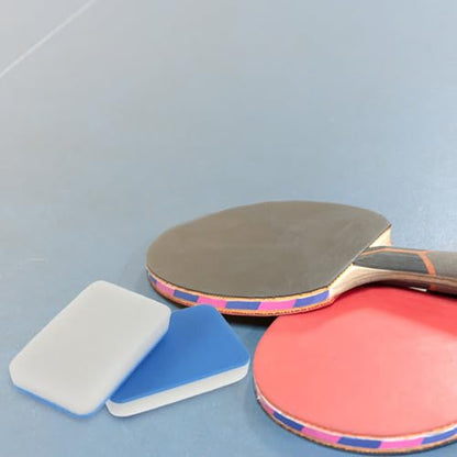 KOMBIUDA 2pcs Table Tennis Paddle Cleaner Kit Portable Racket Cleaning Sponge with Soft Bristles for Dirt Removal Essential Paddle Supplies Go Maintenance