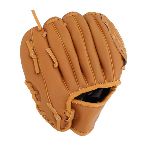Baseball Glove, Softball Field Glove, Professional Enhanced Grip for Youth and Adult Training (Brown)