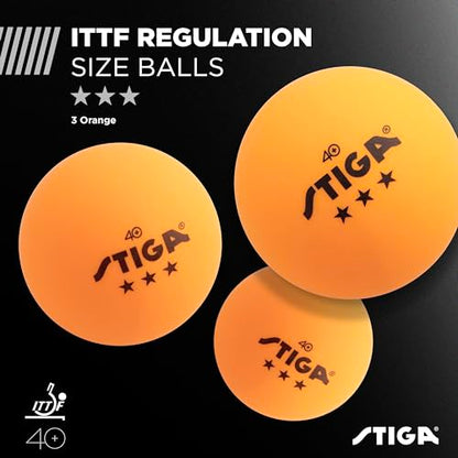 STIGA Performance 2 or 4 Player Table Tennis Set – USATT Approved Rackets and 3-Star Balls – 5-Ply Blade & Flared Handle – Perfect for Skill Development - style: 2 Player Set