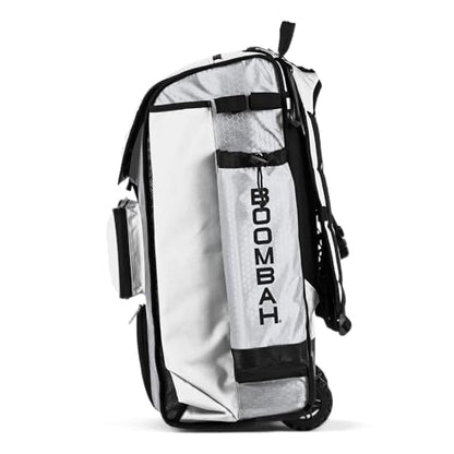 Boombah Catchers Superpack Hybrid Rolling Bat Bag - Multiple Colors - Wheeled & Backpack Version - color: White/White