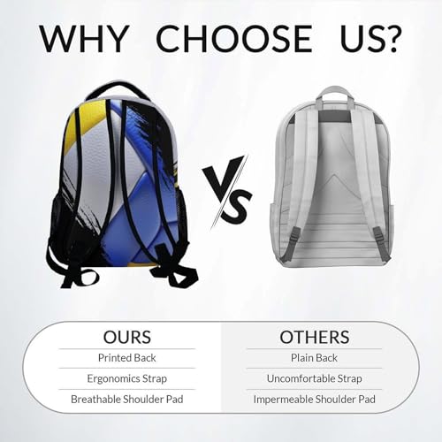 Mercuryelf Volleyball Backpack for Girls - Custom Name Kids School Bookbag for Teen Athlete and Volleyball Team - color: Blue