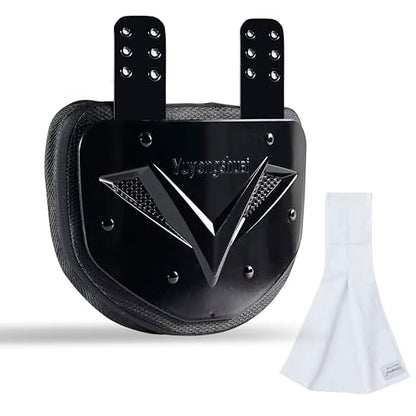 Football Back Plate, Football Low Back Pad, Rear Protector Lower Back Pads+ Towel - color: Black, size: Large
