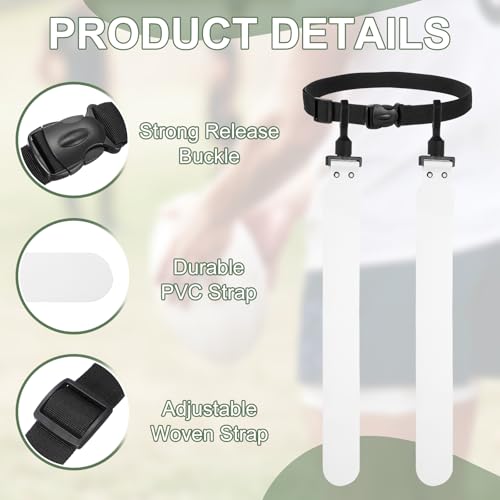 Flag Football, Adjustable Flag Football Belts with Belt and Flags Easy Tear Away - color: White