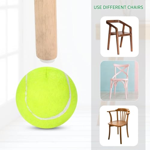 Macarrie 40 Pieces Precut Tennis Balls for Chairs Tennis Ball Chairs Foot Covers for Furniture Leg Classroom Floor Protection Chair Desk Legs Coverings(Yellow) - color: Yellow