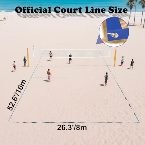 Beach Volleyball Court Line Beach Volleyball Court Boundary Sideline and End Line 16m X 8m Beach Volleyball Official Court Size Sand Volleyball Court Line Set