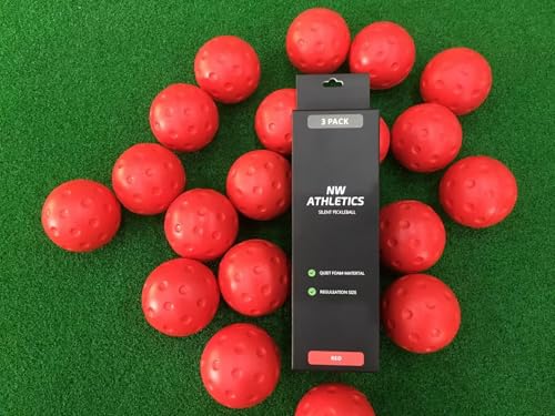 Silent Pickleballs, Reduced Noise, Quiet Foam Pickleballs, 3 Pack Orange - color: Orange