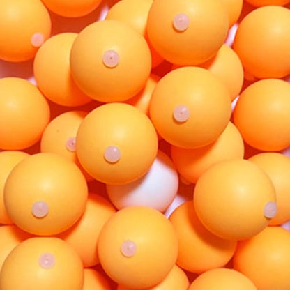 GALPADA 100pcs 27mm Table Tennis Balls with Hole, Abs Plastic Ping Pong Balls for Practice Machine Training, Yellow Bulk Set for Leisure and Competition Use