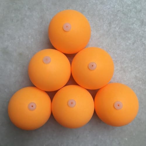 PRETYZOOM 100pcs 27mm Yellow Plastic Pingpong Balls with Hole for Table Tennis Practice Machine Training Balls Bulk Set for Indoor Outdoor Sports