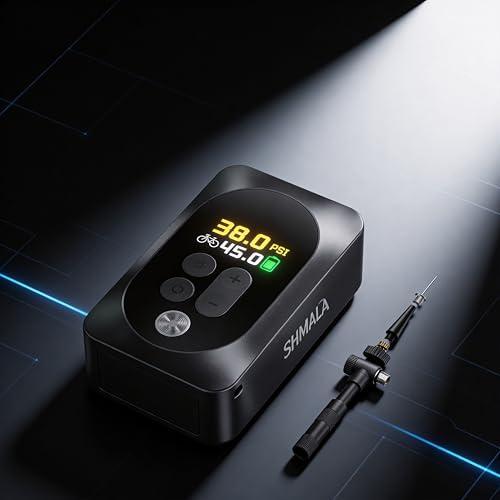 Mini Electric Bike Pump, 120g Ultra-Light 150 PSI Portable Bike Tire Inflator with Digital Gauge, USB-C Rechargeable Auto-Stop, Presta & Schrader for Road Mountain E-Bike