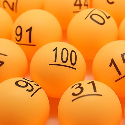 100Pcs Numbered Table Tennis Balls Beer PingPong 40mm Raffle Balls Lottery Balls Printed with Numbers for Party Games - color: Yellow