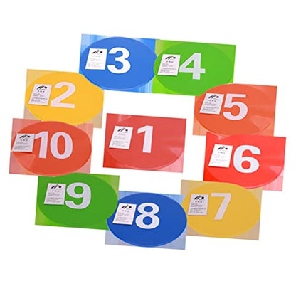 BESPORTBLE 10pcs Soccer Training Sign Markers Roadblock Plates Design for Football Drills and Agility Practice Use