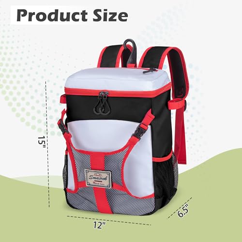 Smasrob Youth Baseball Bag for T Ball, Rec and Travel Ball, Softball Bag with Helmet Holder and Fence Hook - color: Black