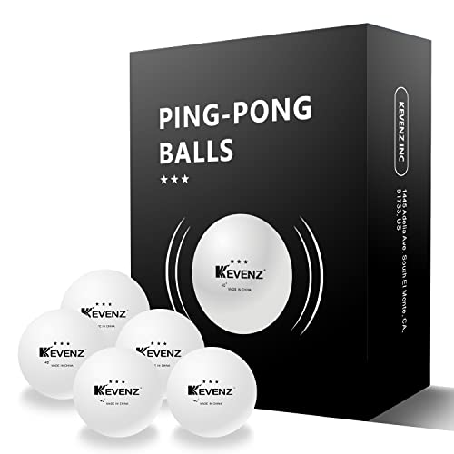 KEVENZ 1500-Pack Ping Pong Balls, 3 Star Advanced Table Tennis Balls, Bulk Outdoor and Indoor Ping-Pong Ball for Training, Competition and More - color: Premium Version, 12 Pack White