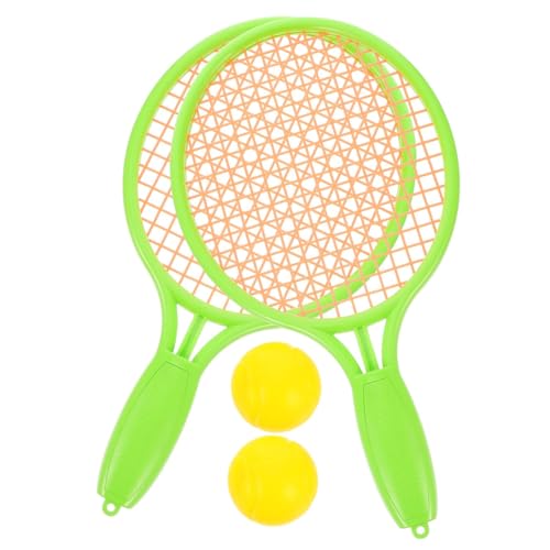 SUPVOX Tennis Lightweight Outdoor Sports Plaything for Green Mini Plastic Racket for Hand Eye Coordination and Athletic Training