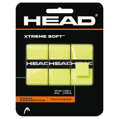 Head Xtreme Soft Racquet Overgrip Tennis Racket Grip Tape 3 Pack White, White, Pack US