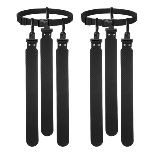Flag Football Set, Adjustable Flag Football Belt with 1 Belt and 3 Flags Easy Tear Away - color: Black