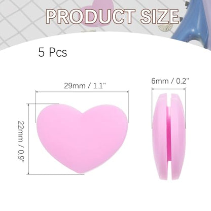 Tennis Racket Vibration Dampener Soft Silicone Racket Shock Absorber for Tennis Racquet String - Heart Shaped - color: Light Pink