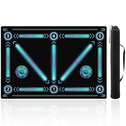 Britimes Soccer Training Mat Football Footstep Training Mat 35 * 24 in - color: Blue Soccer