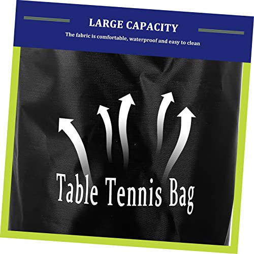 Kisangel Table Tennis Bag Portable Storage Pouch with Zipper and Handle Large Capacity Table Tennis Ball Holder for Training Home and Outdoor Use
