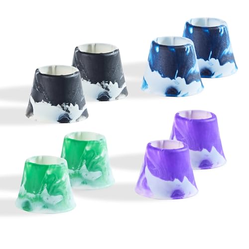 Bat Grip Choke Up Rings,Premium Choke Up Rings, Pressure Baseball Rings,Including: 8 Pack Choke up Rings, 2 Wrist Protectors - color: White mixture