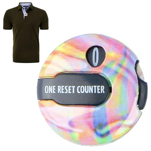 Golf Score Counter,Reset Scorer Clip for Gloves - Mini Golf Counter Gloves Attachment up to 12 Shots for Indoor Outdoor Exercise Putting Training