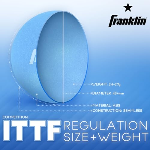 Franklin Sports Table Tennis Balls - Official Size and Weight 40mm Table Tennis Balls - One Star Professional Balls - Bulk Packs and Family Sets - style: 40 mm Pack of 12