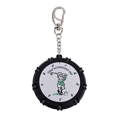 1 PC Golf Score Counter 18 Holes Golf Stroke Shot Putt Score Counter Tally Keeper with Key Chain Drop Ship - color: Silver