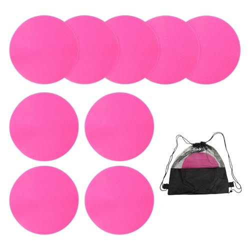 Spot Markers, Poly Spot Marker for Agility Training Floor Dots Non Slip Flat Field Cones - color: Pink, size: 19.5 cm/7.7inch