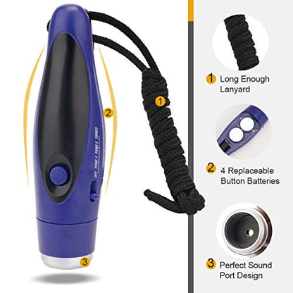 Electronic Whistle, Battery Operated Whistle Adjustable 3 Different Loud Whistle Sounds with Lanyard Handheld Electronic Whistles for Referees Volleyball Coaches Teacher, Soccer Sports Whistle - color: blue