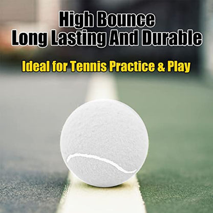 GKK Durable Pressurized Tennis Balls - 12 Pack Yellow Felt Training Balls for Beginners and Dogs