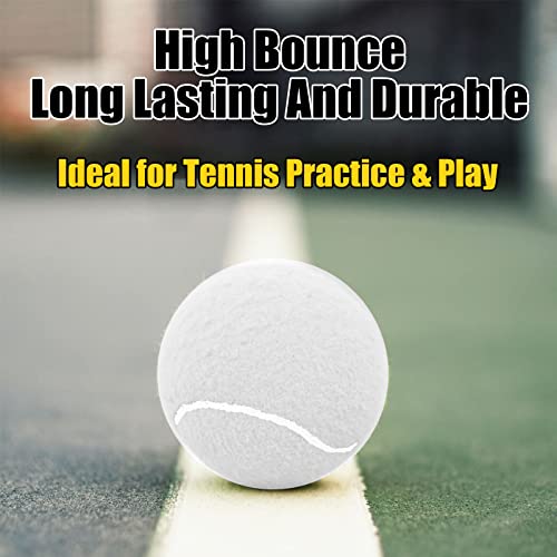 GKK Durable Pressurized Tennis Balls - 12 Pack Yellow Felt Training Balls for Beginners and Dogs - color: white tennis balls