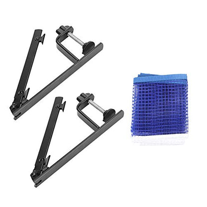 Portable Table Tennis Net with Metal Clamp Posts - Nylon Set Accessory for Indoor and Outdoor Play
