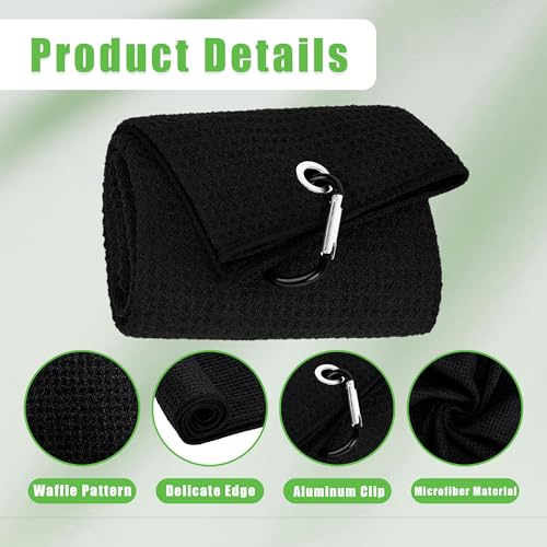 3 Pack Golf Towel with Golf Club Brush Cleaner Set with Water Bottle –Golf Accessories Gift Set for Men & Women, Cleaning Kit for Clubs & Balls Cleaning Brush Tools Gifts for Golfers