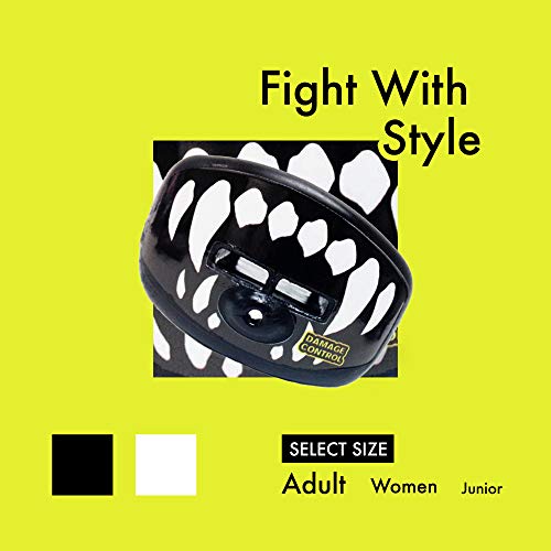DAMAGE CONTROL Pacifier Mouthpiece – Football Mouthguard with Helmet Strap, Protects Teeth, Jaw & Mouth – Mouth Piece for Sports, No Boiling, Allows Airflow – Gear for Adults & Youth (Fangs) - color: Fangs