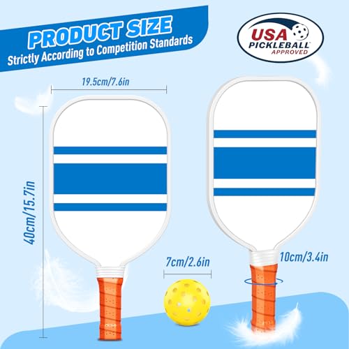 Pickleball Paddles,USAPA Approved Pickleball Paddles Set Premium Pickleball Paddle, 4 Pickleball Balls & 1 Carry Bag Gifts for Women Men Beginners & Pros Players
