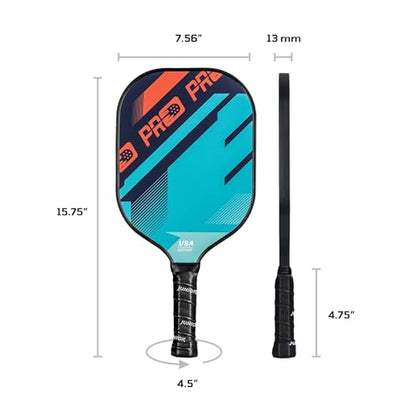PicklePro Pickleball Paddles with Cover – Lightweight Fiberglass Pickleball Paddle for Kids, Youth & Beginners, Cushioned Grip, 13mm Honeycomb Core, Indoor & Outdoor Racket, USAP Approved