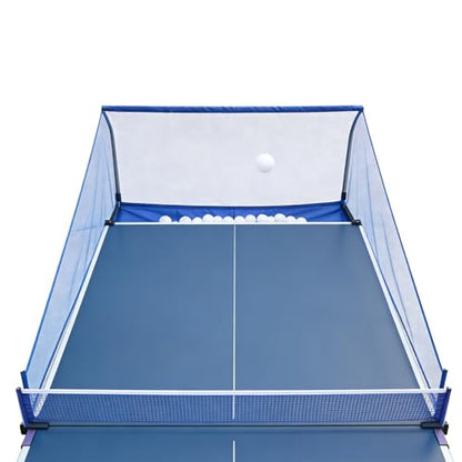 TNZMART Portable Ping Pong Net with Ball Picker Upper for Any Table Tennis Table Self Collection Clamps Easy Setup Set for Adults Beginners Home Indoor Outdoor Training